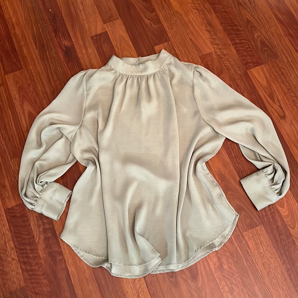 H&M Silky Sage Green Top
